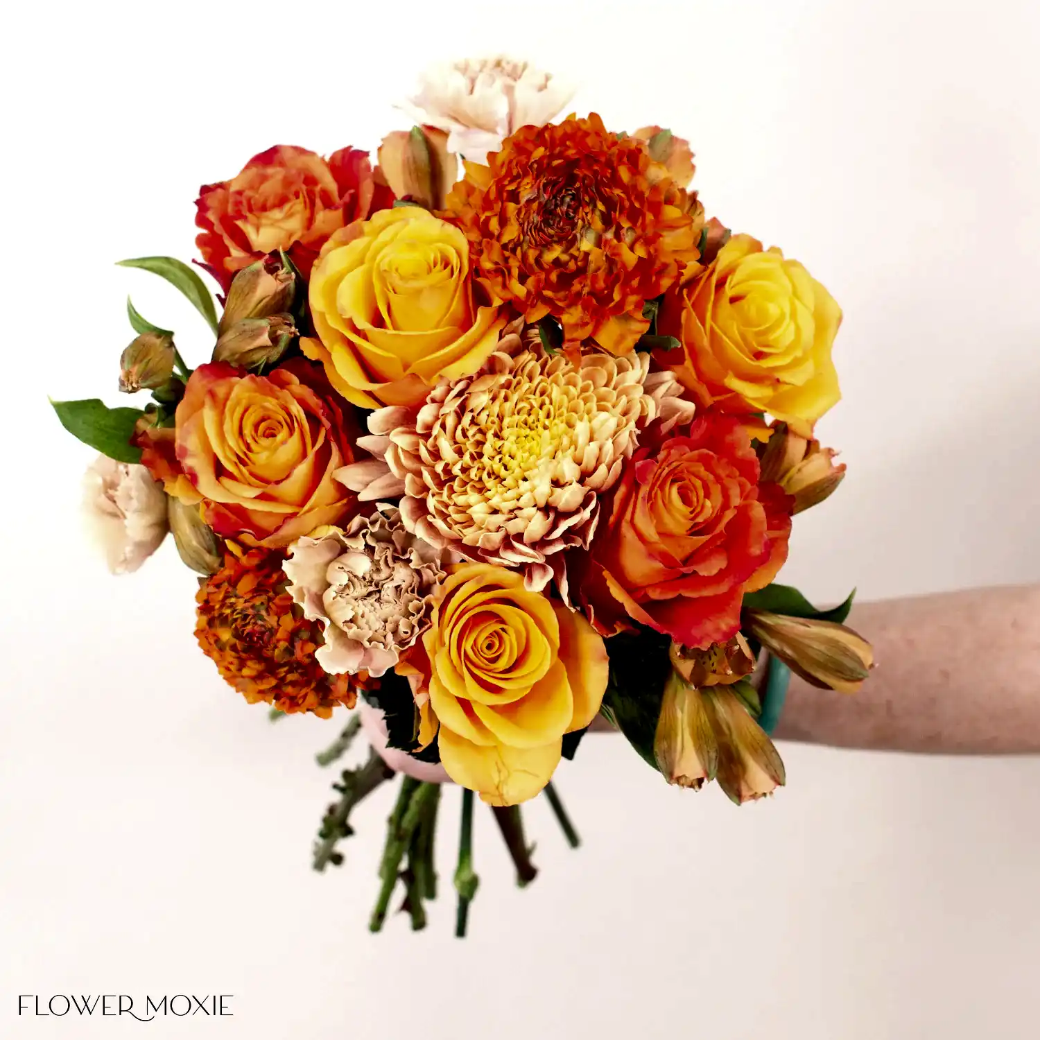 Orange Nectar Premade Bridesmaid Bouquet