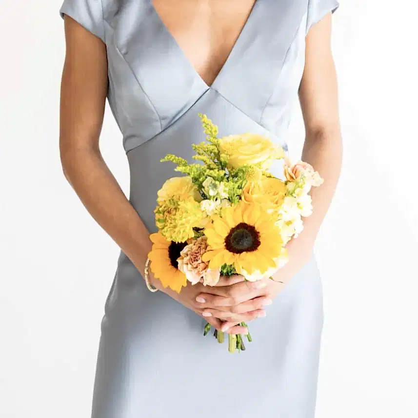 Lemon Sunshine Premade Bridesmaid Bouquet