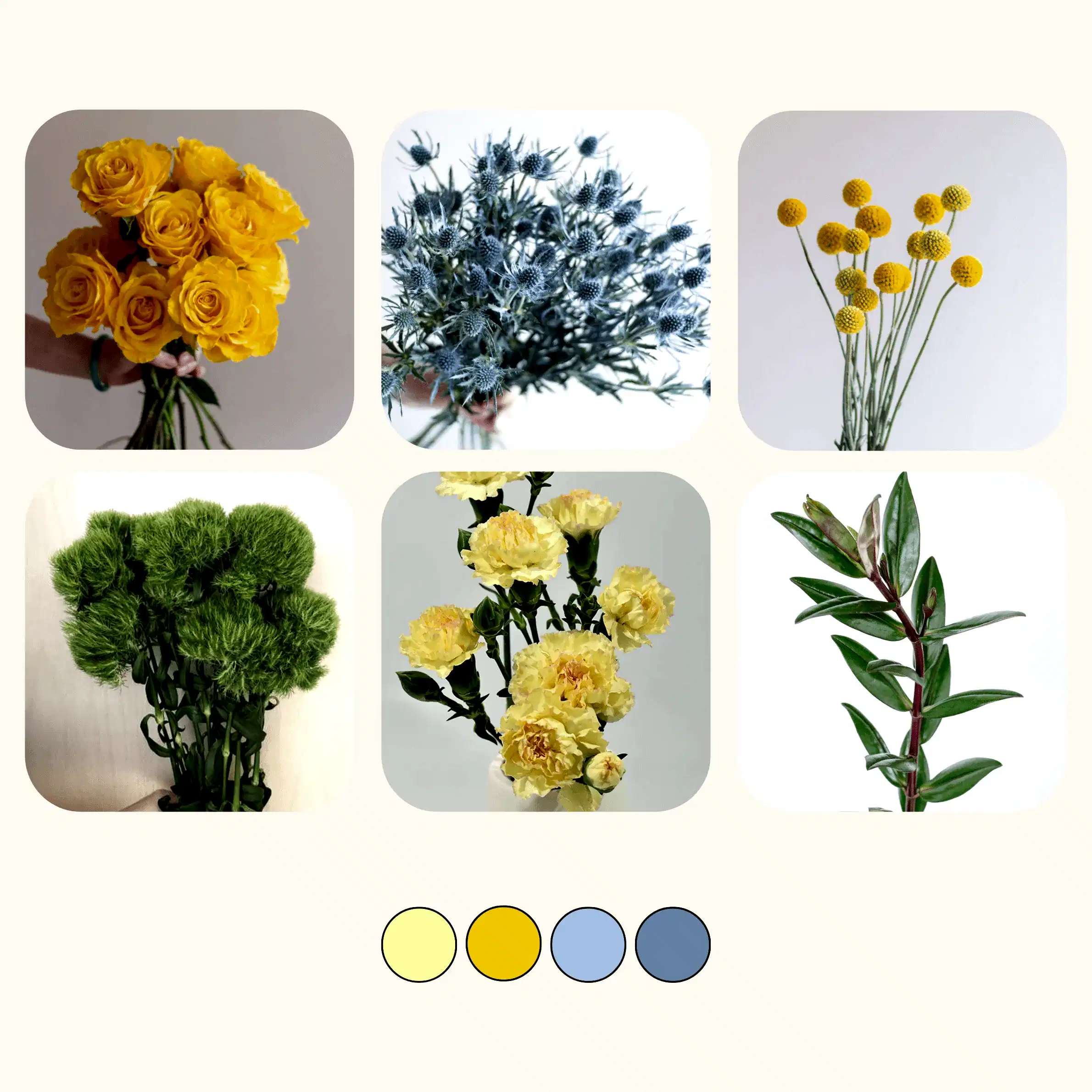 blue and yellow diy flower box