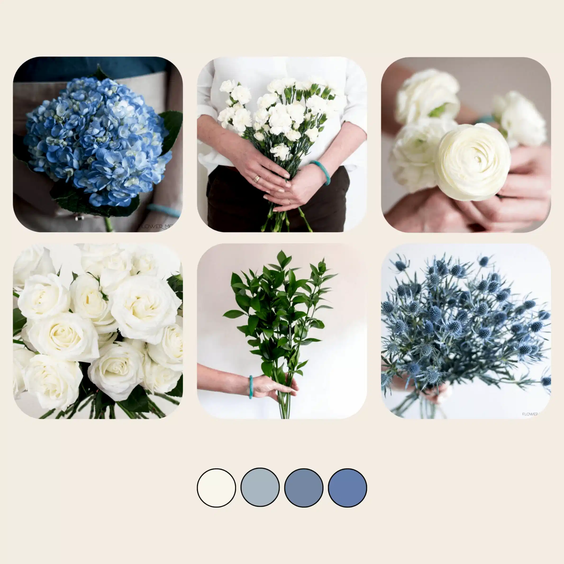 blue mixed diy flower kit