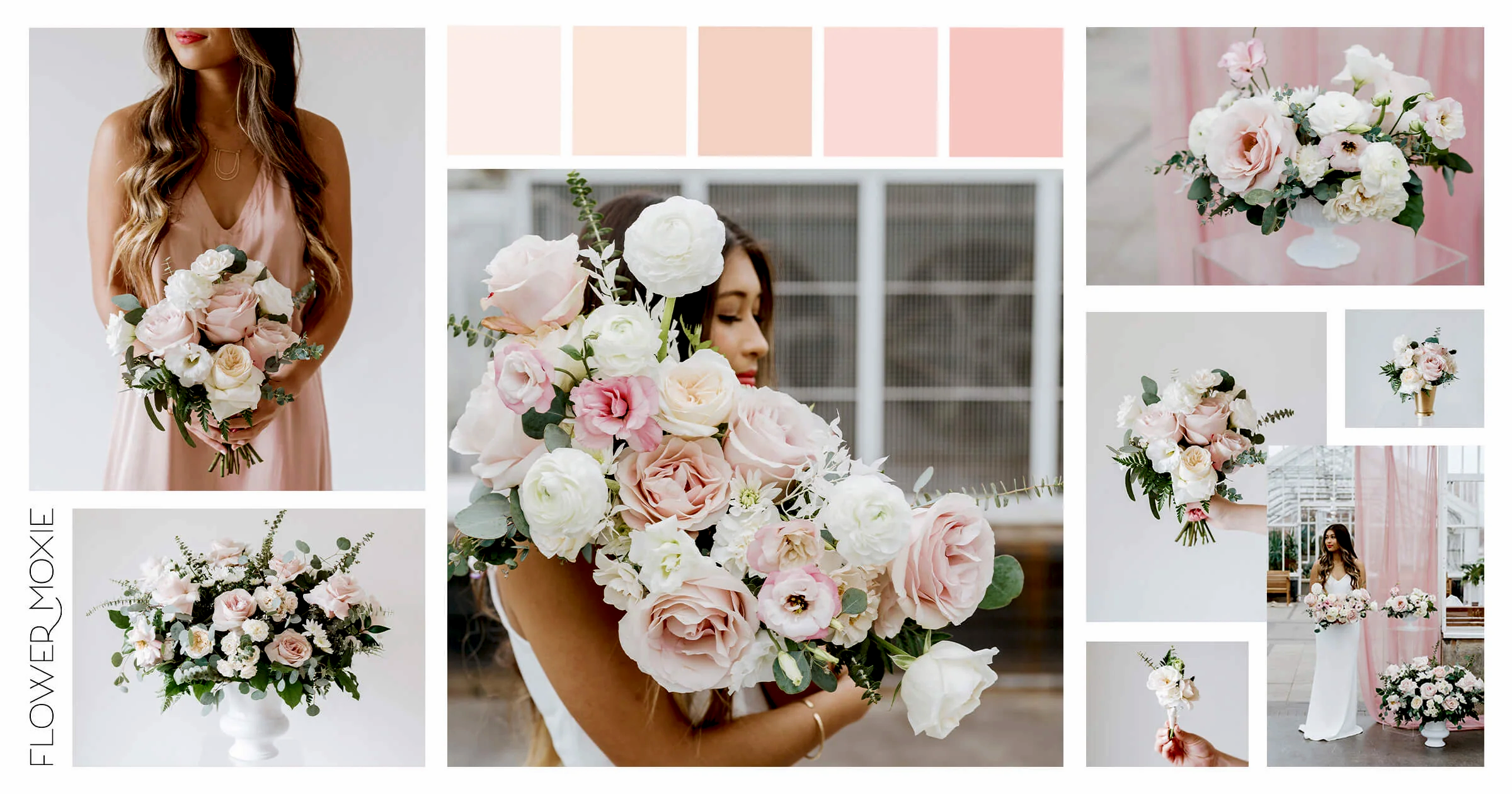 blush and cream diy flower package