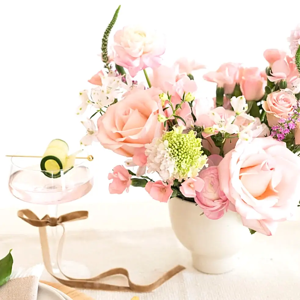 Blush Satin Premade Centerpieces