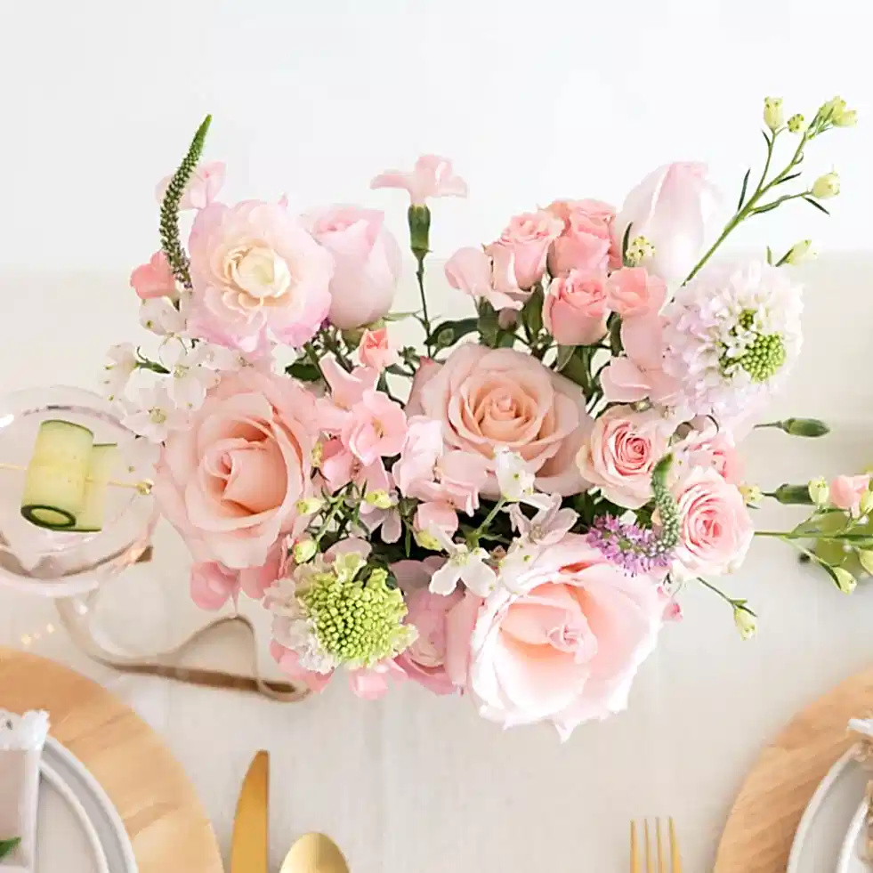 Blush Satin Premade Centerpieces