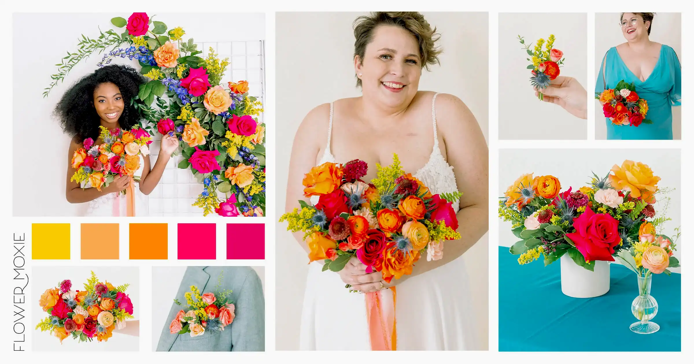 bright and cheerful wedding flower packages