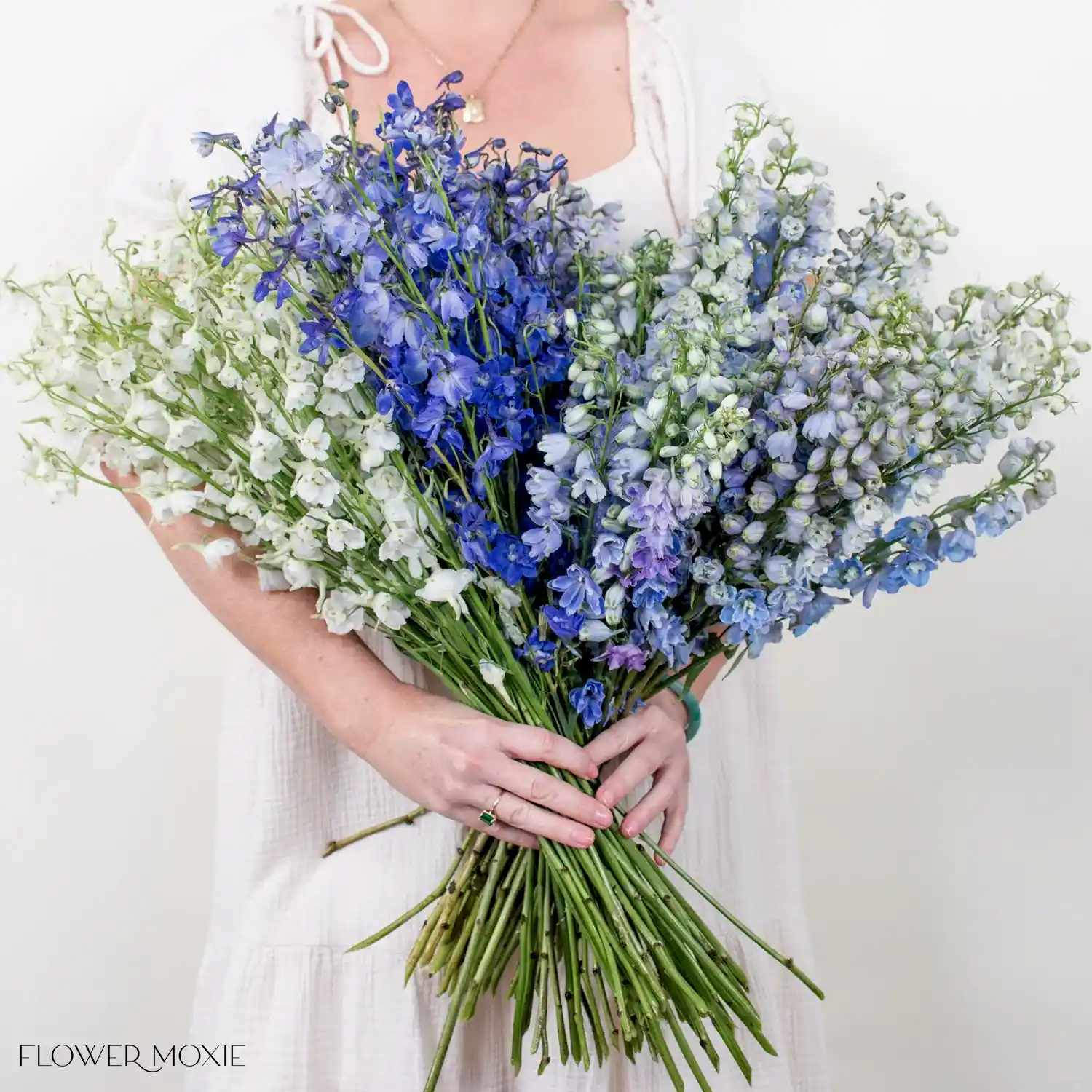 delphinium mixed box, wholesale flowers, wedding blue flowers