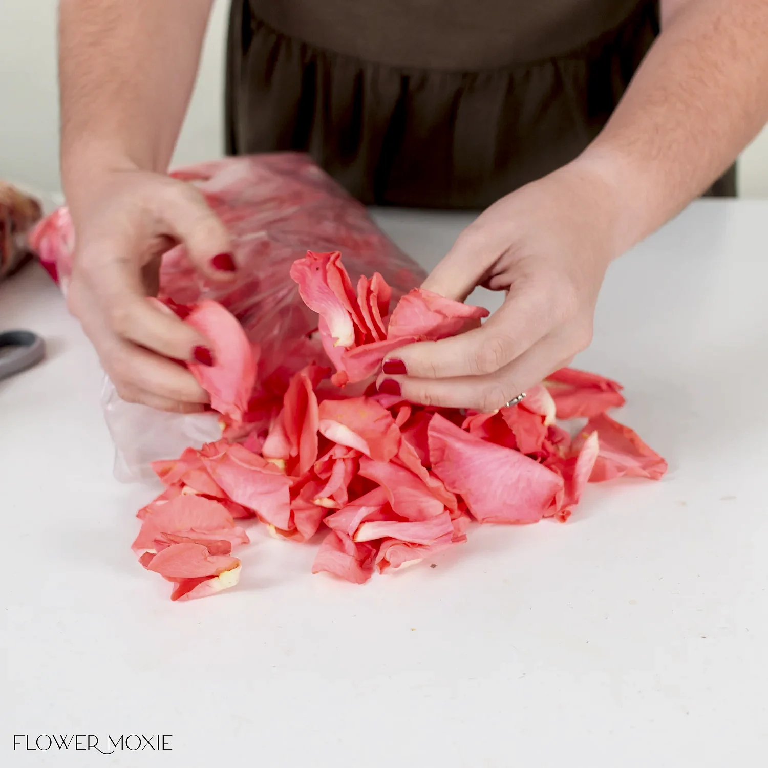 bulk coral rose petals