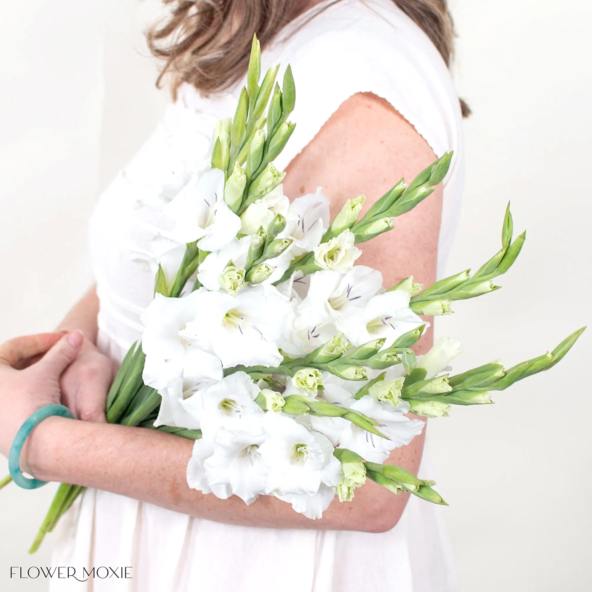 White Mini Gladiolus Flower