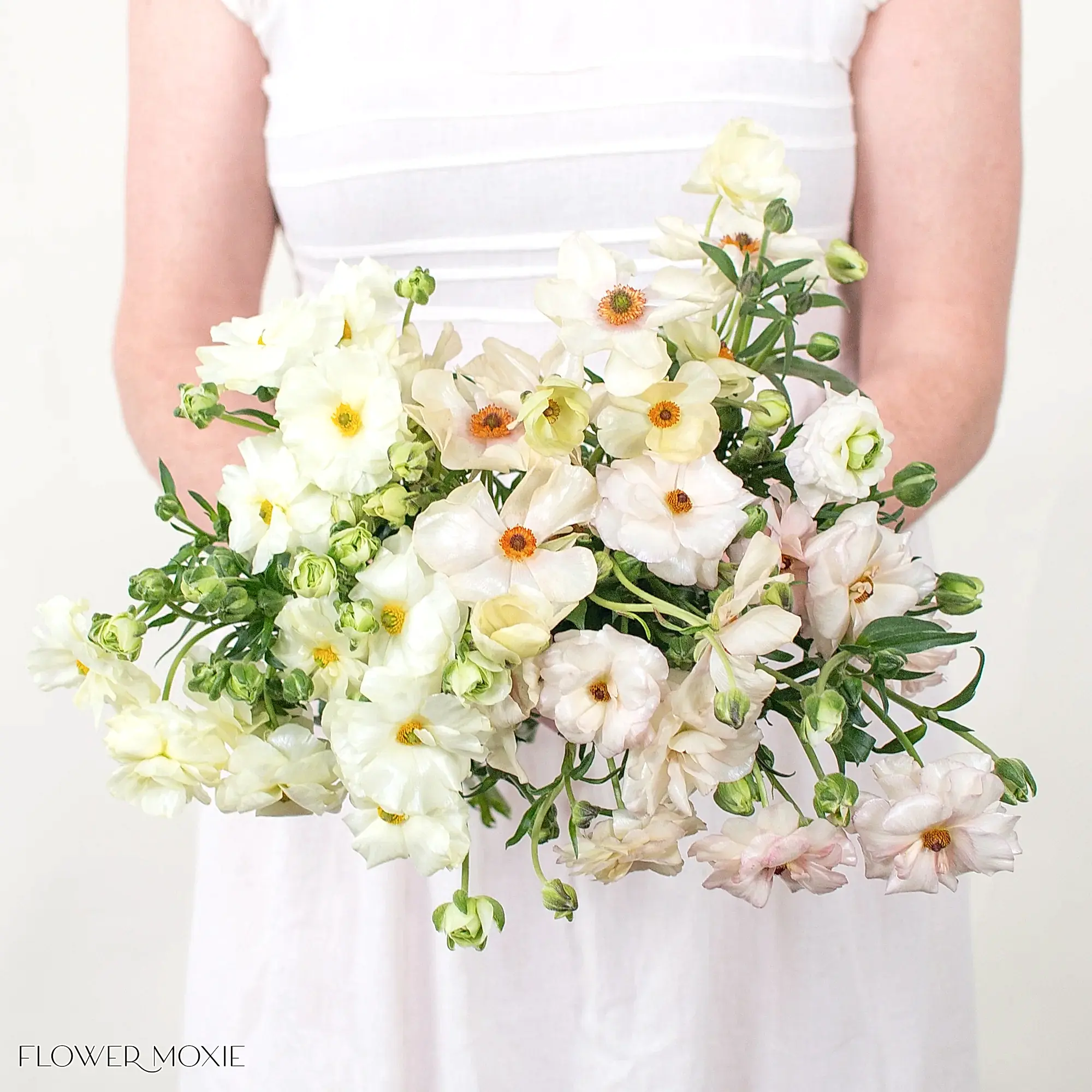 Melissa, Grace, and Ariadne butterfly Ranunculus Flowers