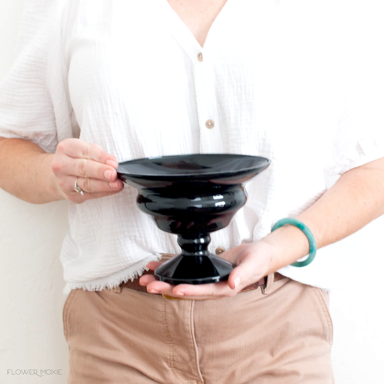 Modern Black Plastic Compote