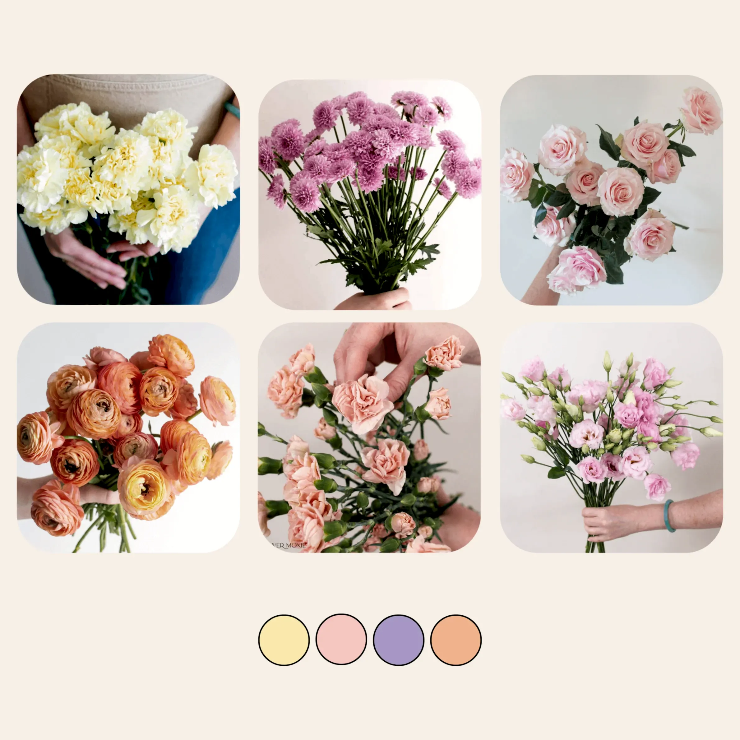 soft pastels combo flower box