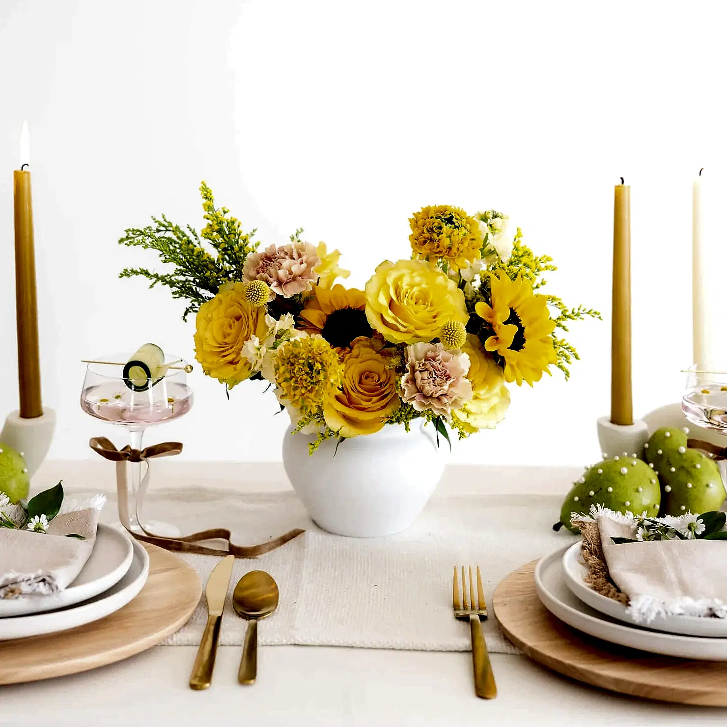 Lemon Sunshine Premade Centerpieces