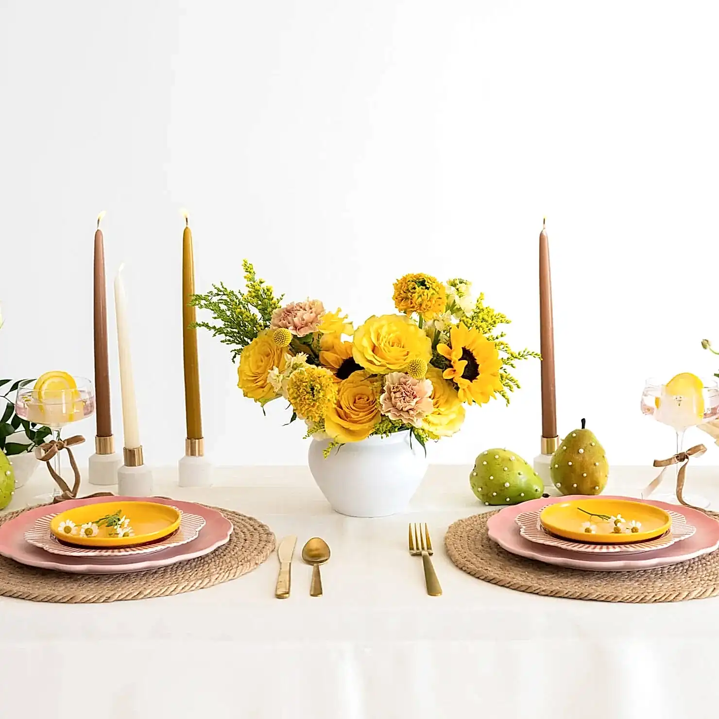 Lemon Sunshine Premade Centerpieces