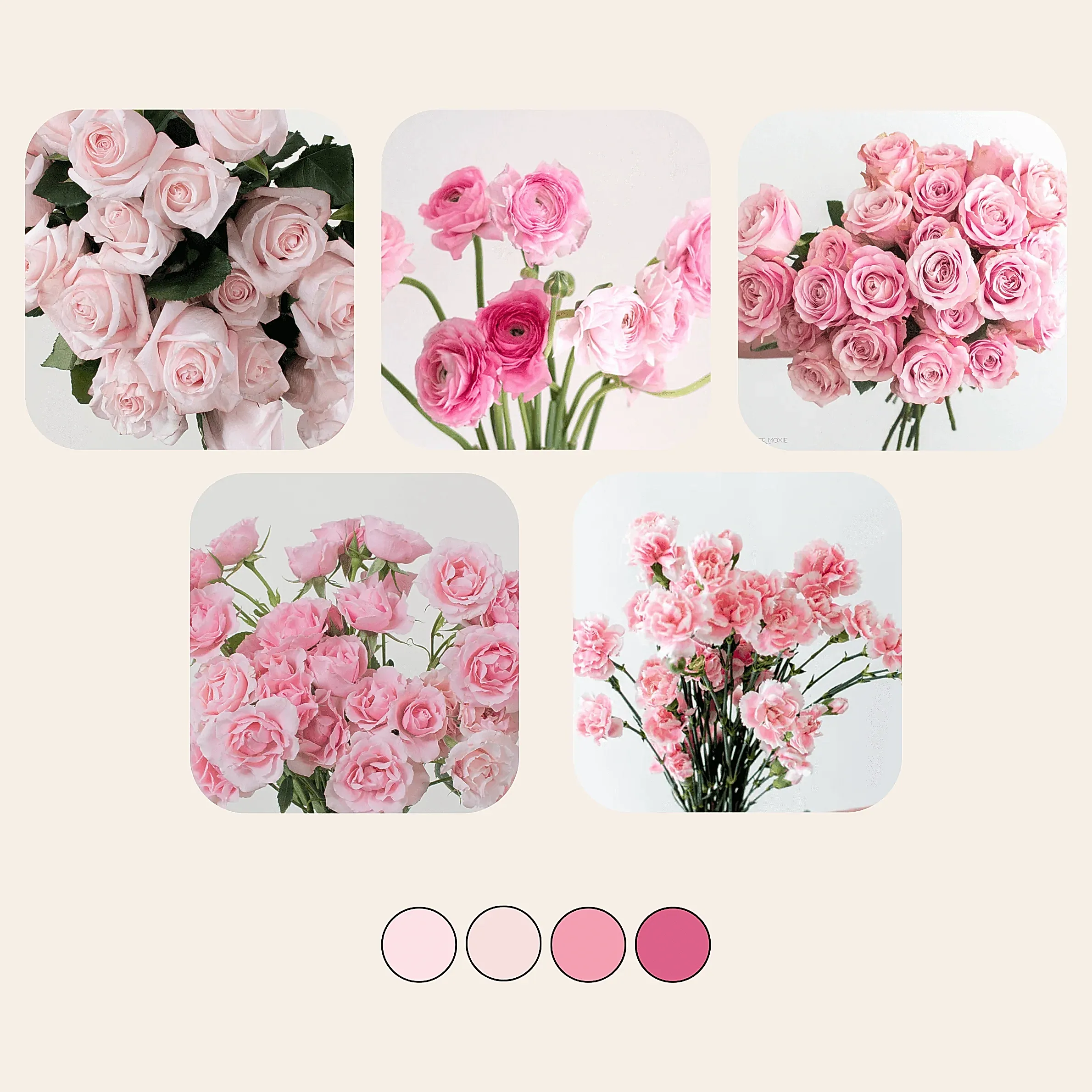 soft pink mixed diy flower box