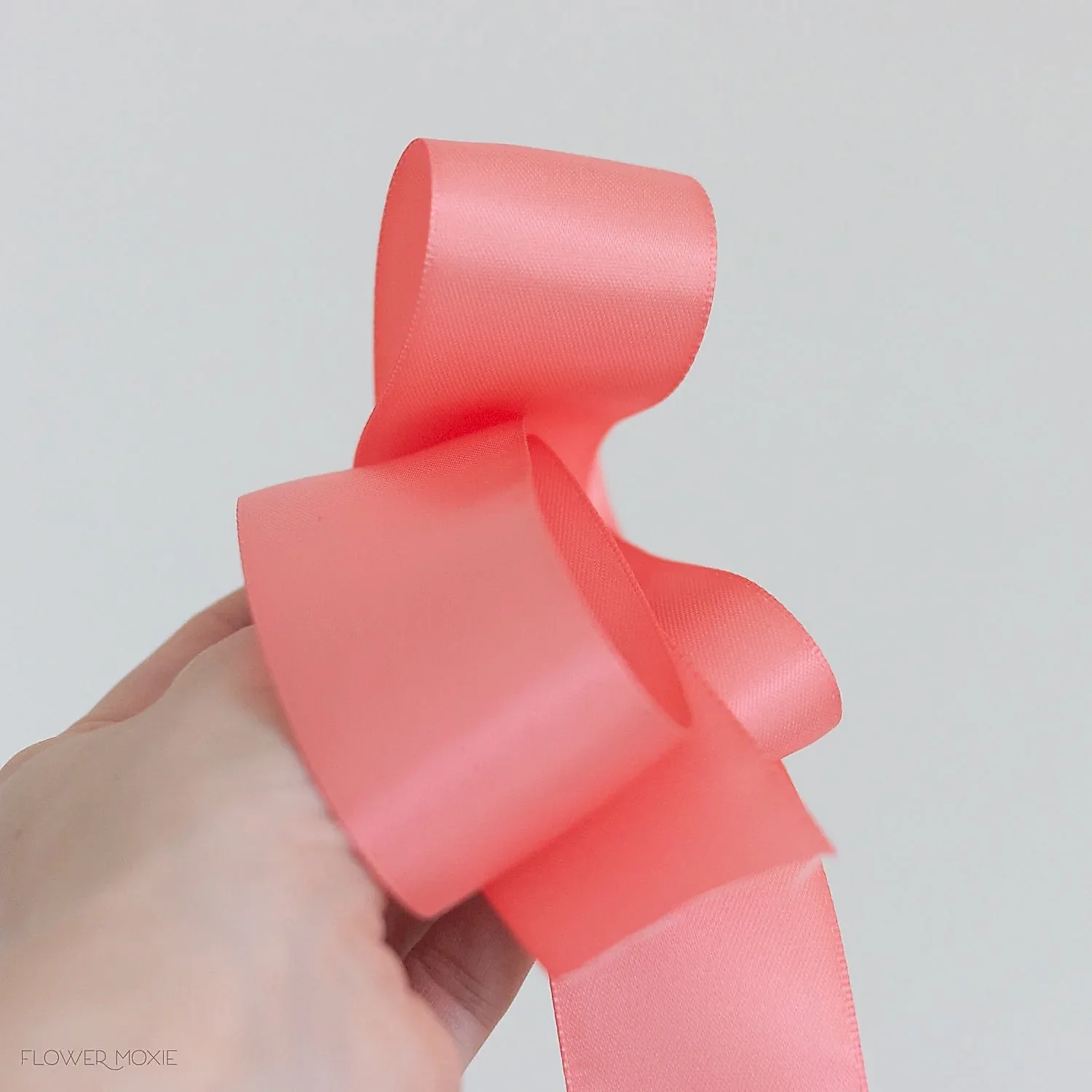 soft coral bouquet ribbon