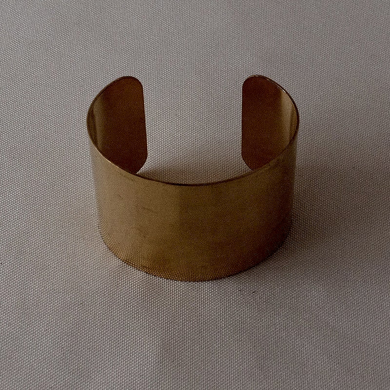 Plain Brass Wrist Cuff Wedding Corsage