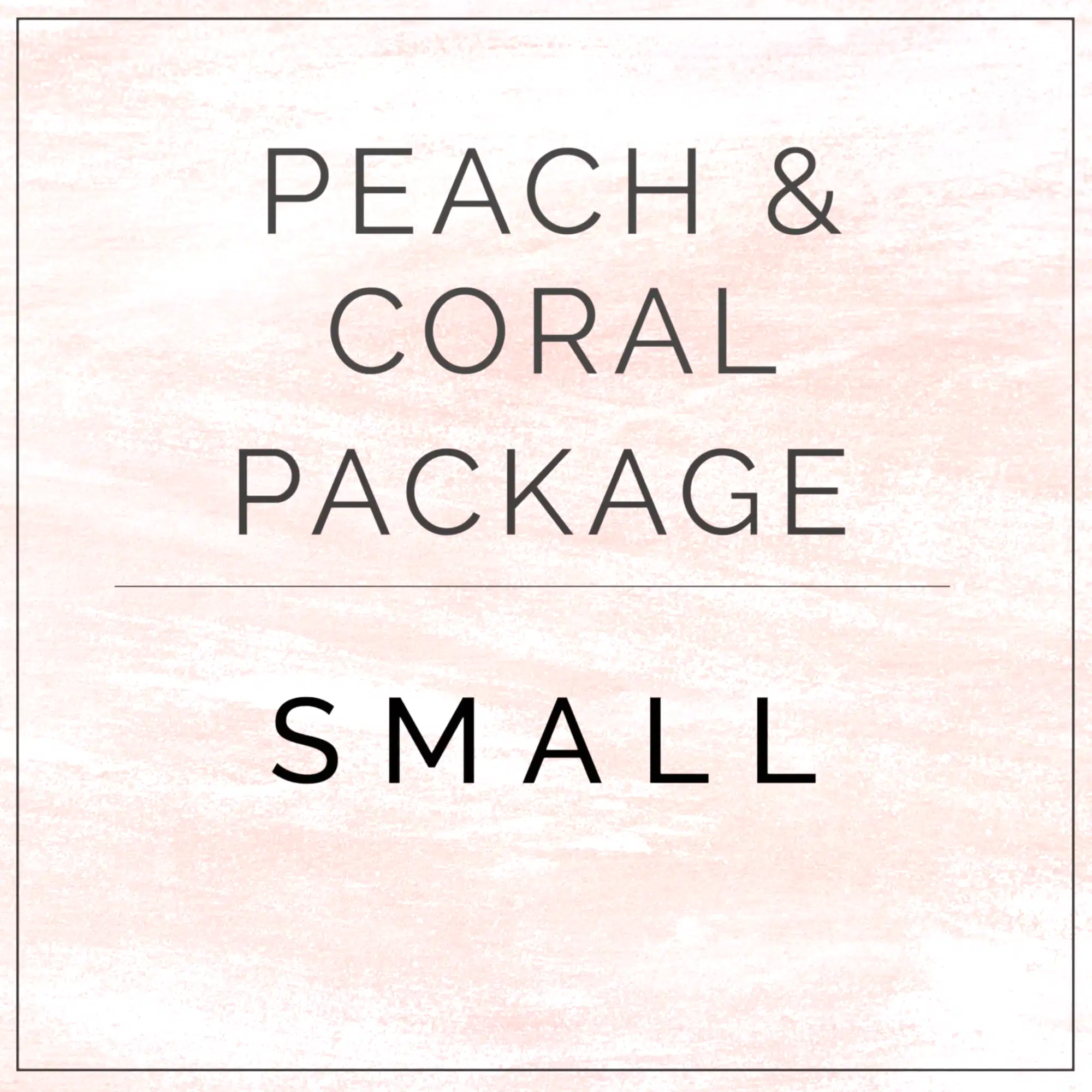 small peach and coral package